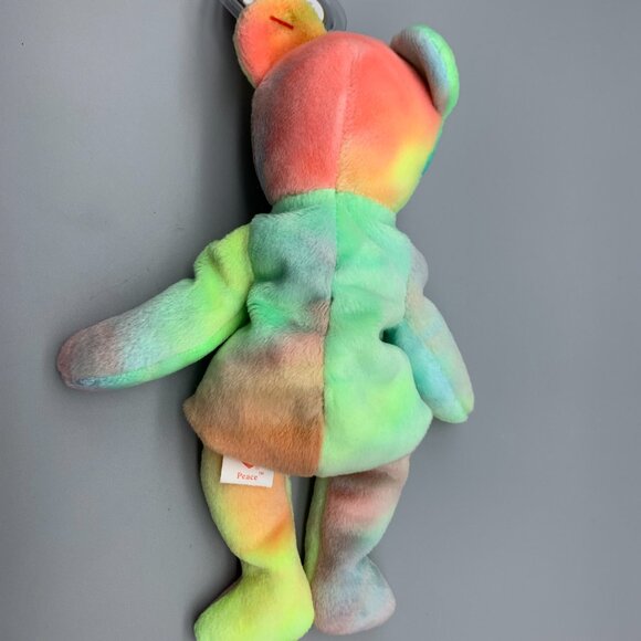 1996 Ty Beanie Babies Collection PEACE the Multi-Colored Bear - Picture 2 of 8